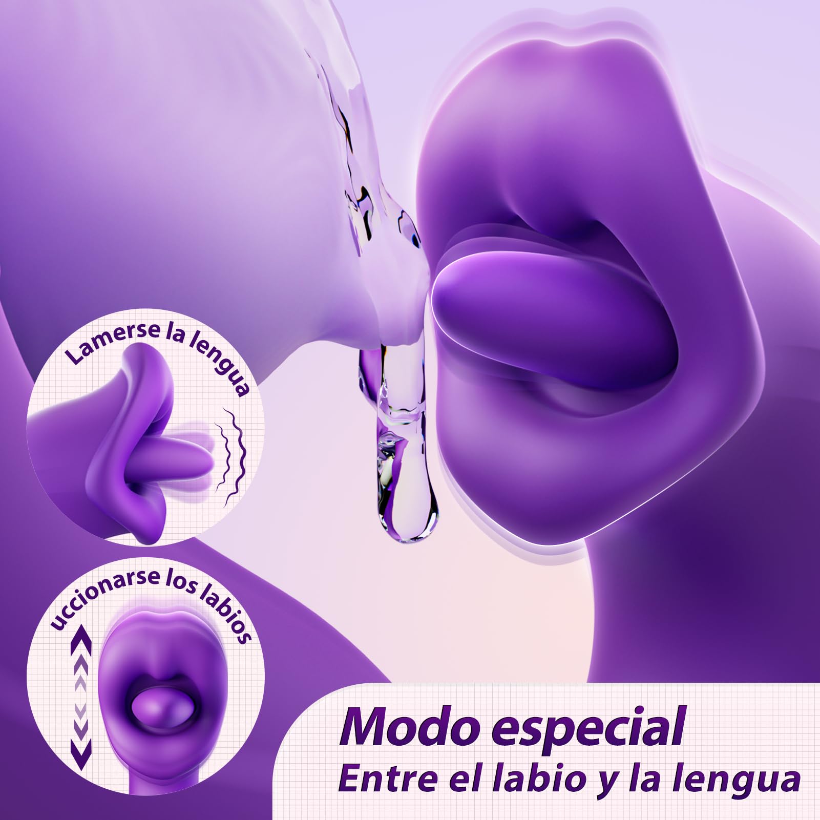 Vibradorador Clítoris Juguetes Sexuales 3 in 1 Vibradorador Mujer Juguetes