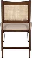 Vista 11 de Powell Kasi Brown and Natural Rattan Cane Fully Assembled Foldable Wooden Dining Side Chair