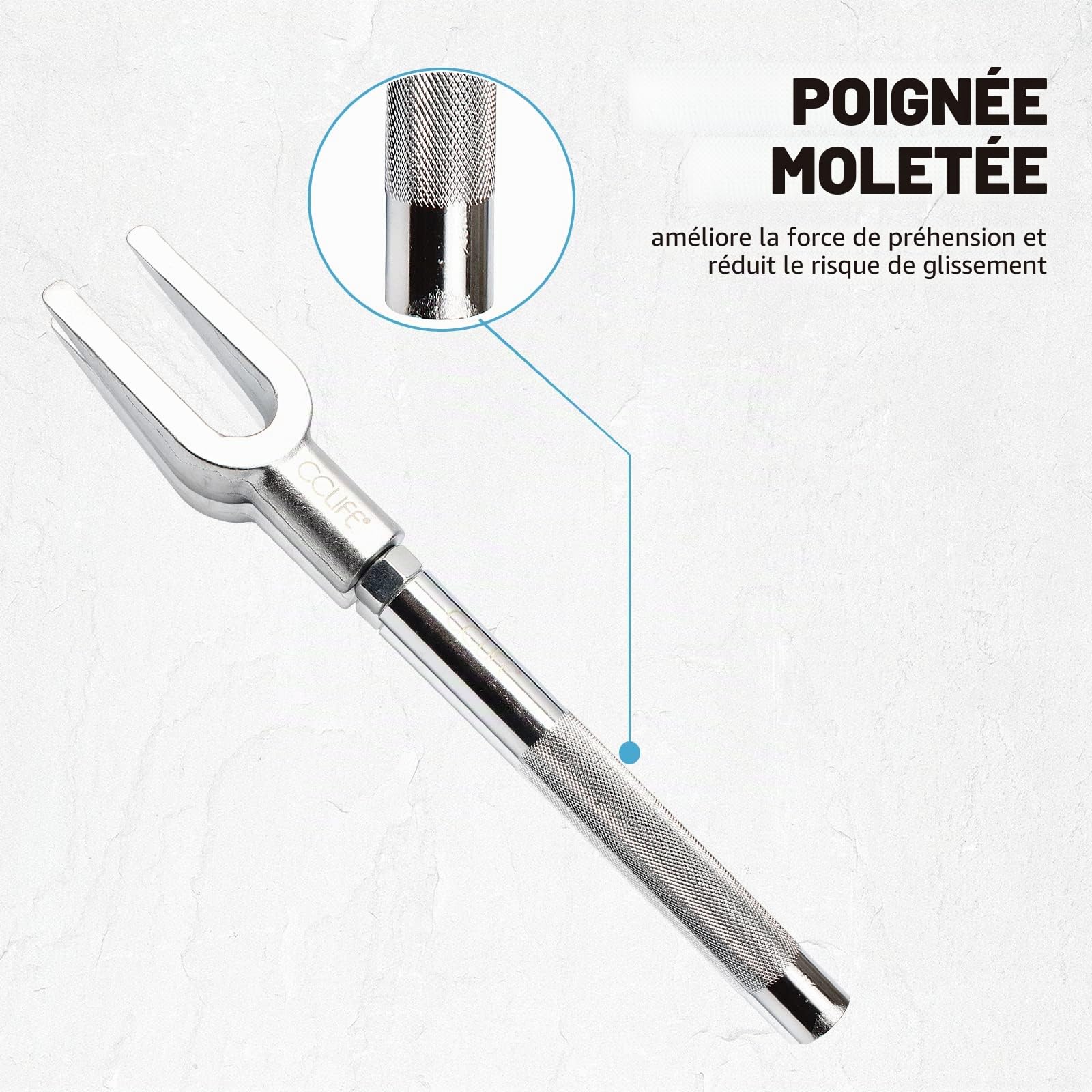 CCLIFE Kit de arrache rotule voiture, séparateur de Joint outil ouverture 5 pièces,17-23-28mm | 5 pièces, 17-23-28 mm, extracteur, fourche de montage