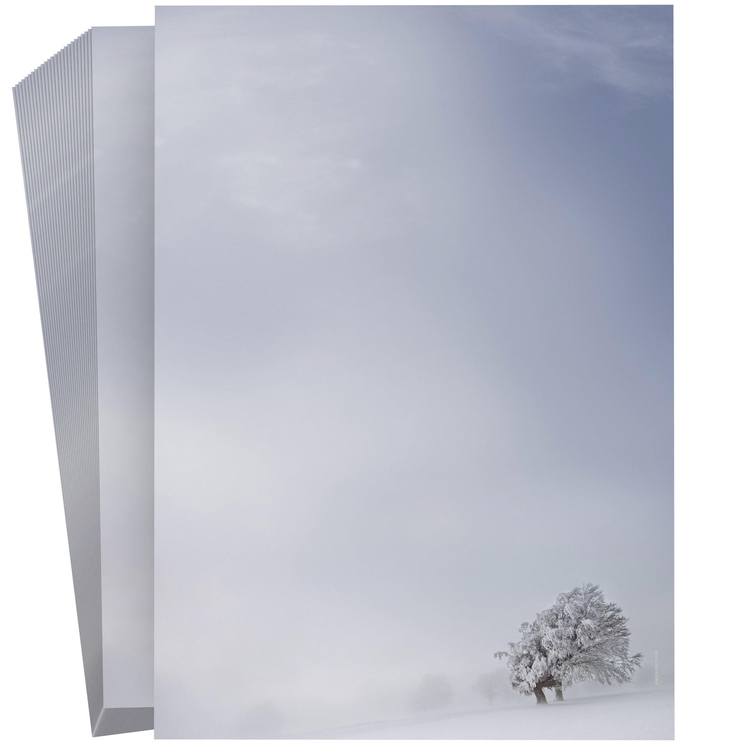 Weihnachtsbriefpapier-Set 100 Blatt A4 + 100 Kuverts ohne Fenster