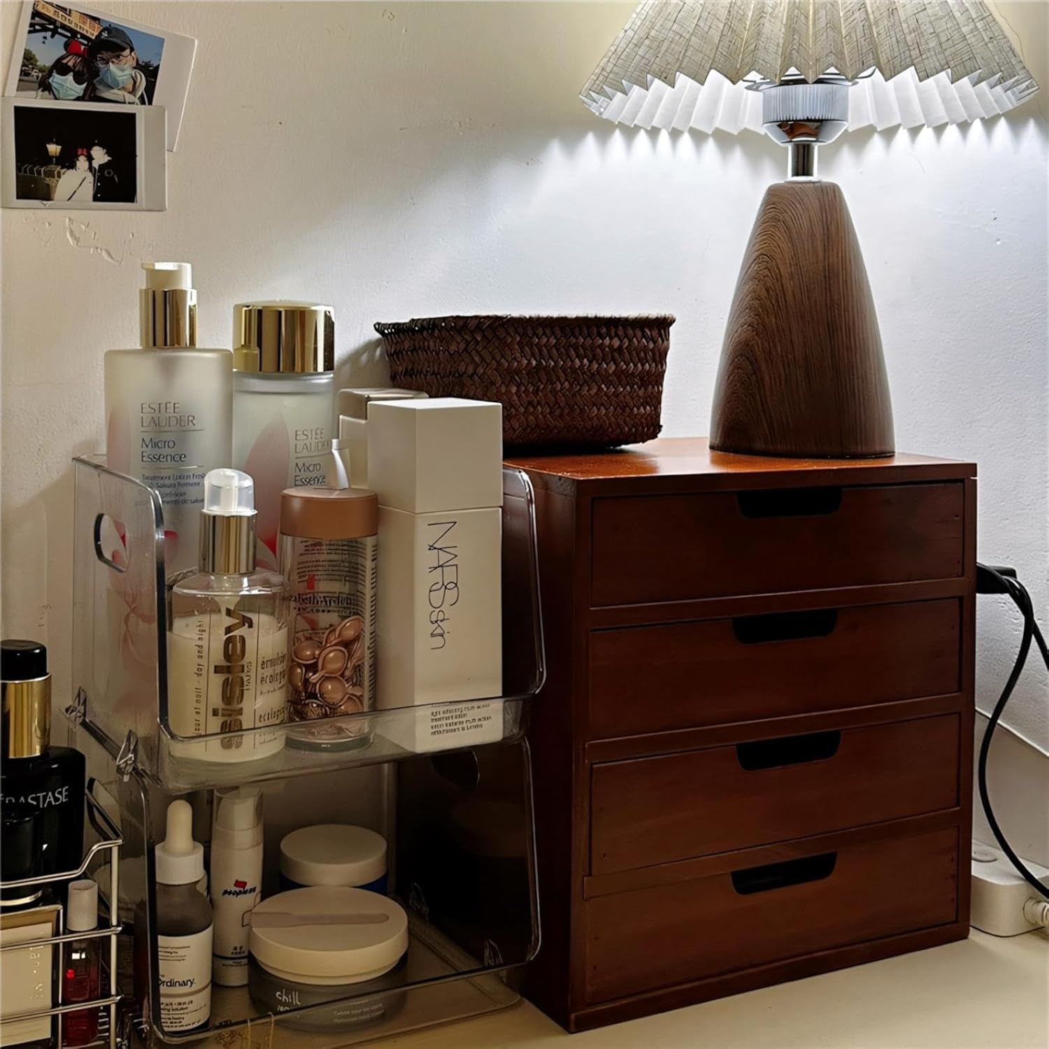 卓上収納ボックス 引き出し 木製ミニ引き出し小物入れ ボックス 1段/2段/3段/4段引出し 頑丈 多機能 大容量 小物収納 化粧品