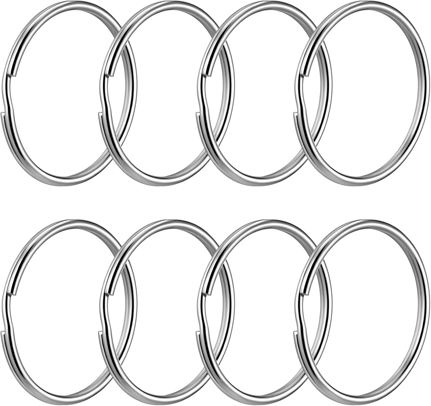 2 Inch Key Rings Heavy Duty, 8 Pcs Large Stainless Steel Key Ring