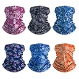 EAZZEA 6-Pack Balaclava Face Mask for Men & Women - UV Protection Neck Gaiter, Multi-Use Cycling Mask & Breathable Headband