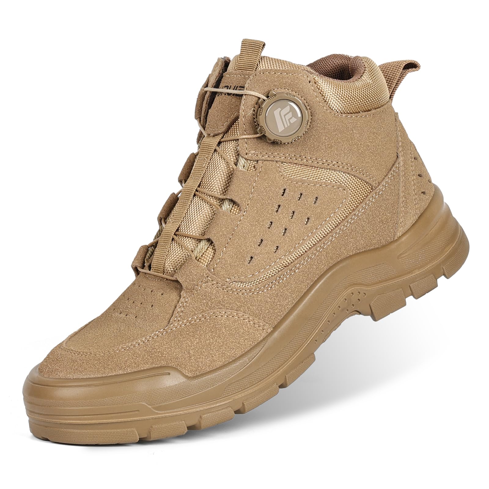 Furuian Arbeitsschuhe Herren Sicherheitsschuhe Herren Arbeitsschuhe Damen | Leicht Stahlkappenschuhe mit Drehverschluss, Hoch und Rutschfest, Sportlich Design, Pannensicher, für Fabrik, Lager, Garten