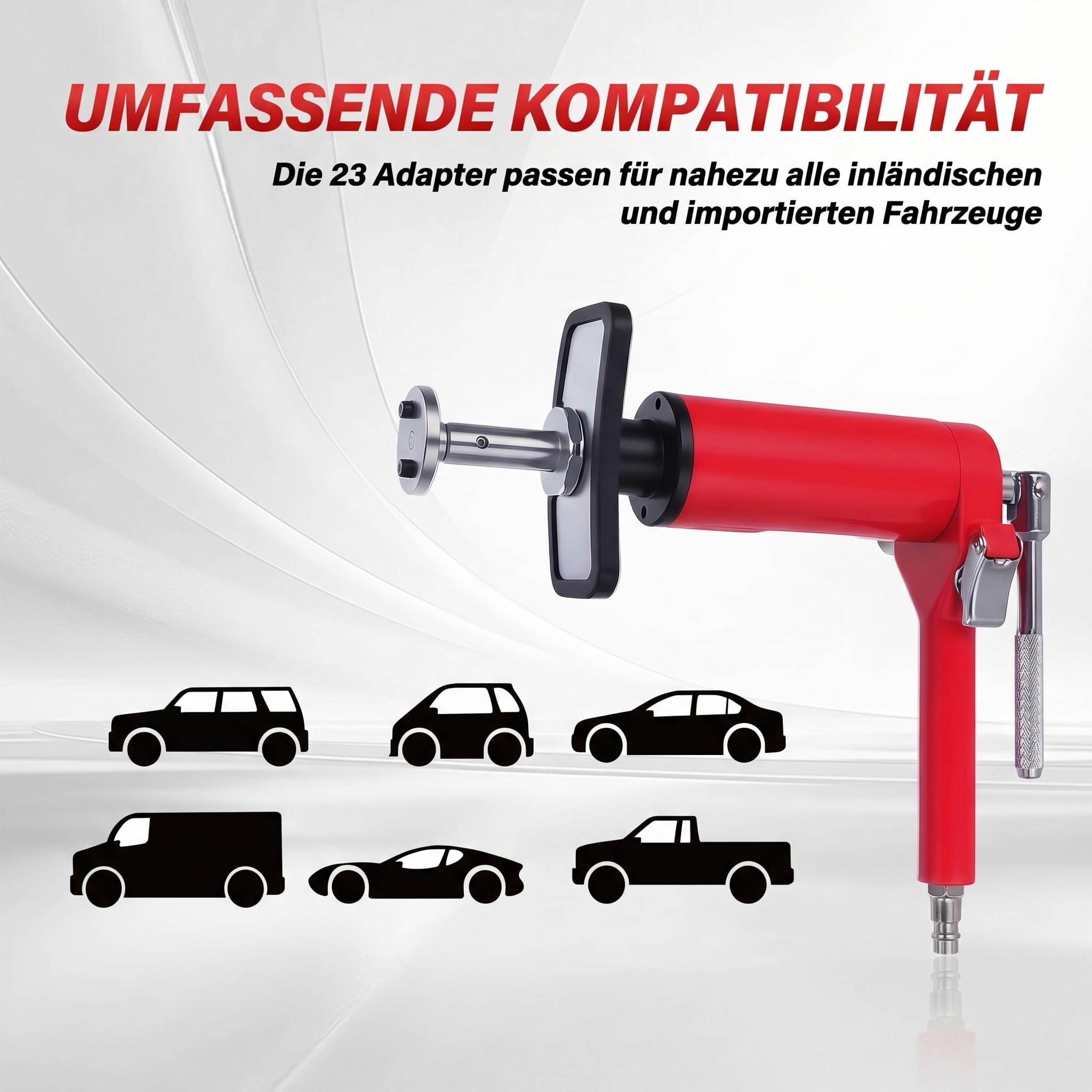 BILITOOLS 24-TLG. Druckluft Bremskolbenrücksteller Set – Pneumatisches Bremssattel Rückstellwerkzeug – Universal Bremsenrücksteller & KFZ Werkzeug Set für Auto