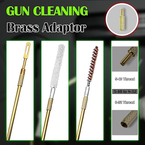 Miniatura 7 de Kits de limpieza de pistola calibre 177 de 22 para pellets de 0.22 pistolas de airsoft, pistola de 4.50.217 in, varilla de limpieza de rifle,