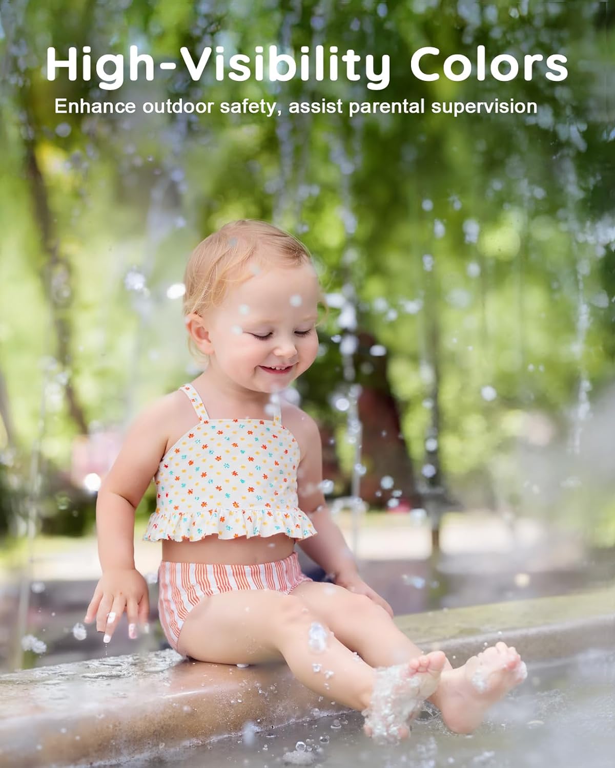 Lilian & Gema 4-Piece Baby Toddler Girl Swimsuit Set - Tankini & Rash Guard Girls Bathing Suit with UPF 50+ Sun Protection - Image 5