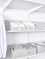 Vista 4 de StorageWorks Closet Storage Bins, Trapezoid Organizer Box for Shelves, Fabric Clothes Bin, Foldable Organizing Baskets with Handles, Large, Khaki