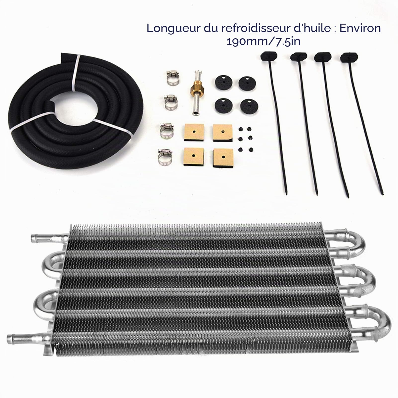 Kit de refroidisseur d'huile de Transmission à distance de voiture 6 rangées accessoire de véhicule de convertisseur de radiateur manuel automatique, condenseur