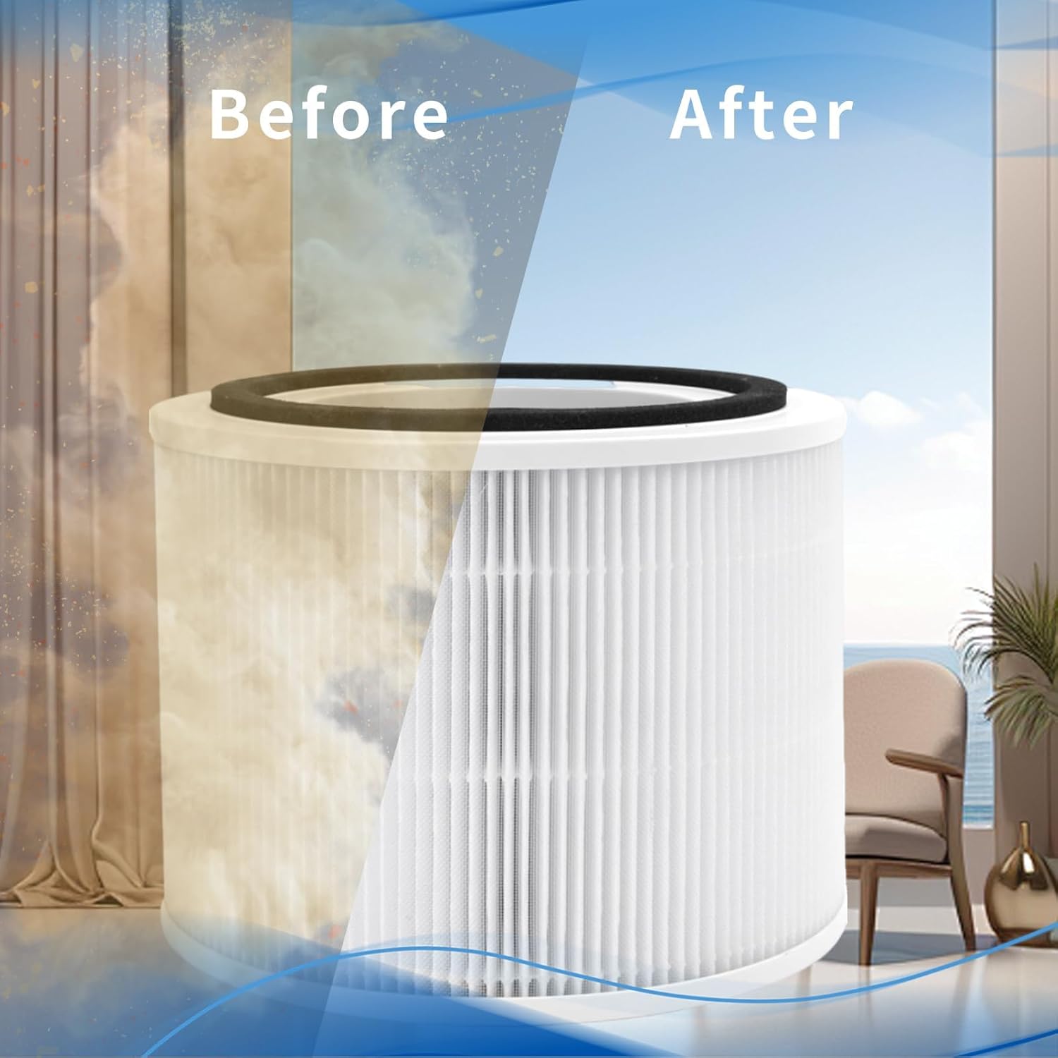Leycaiusen-2 Pack 14 True HEPA Replacement Filter for Puro 240 Air Purifier, 3-in-1 True HEPA Replacement Filter with High Efficiency Activated Carbon Filtration.