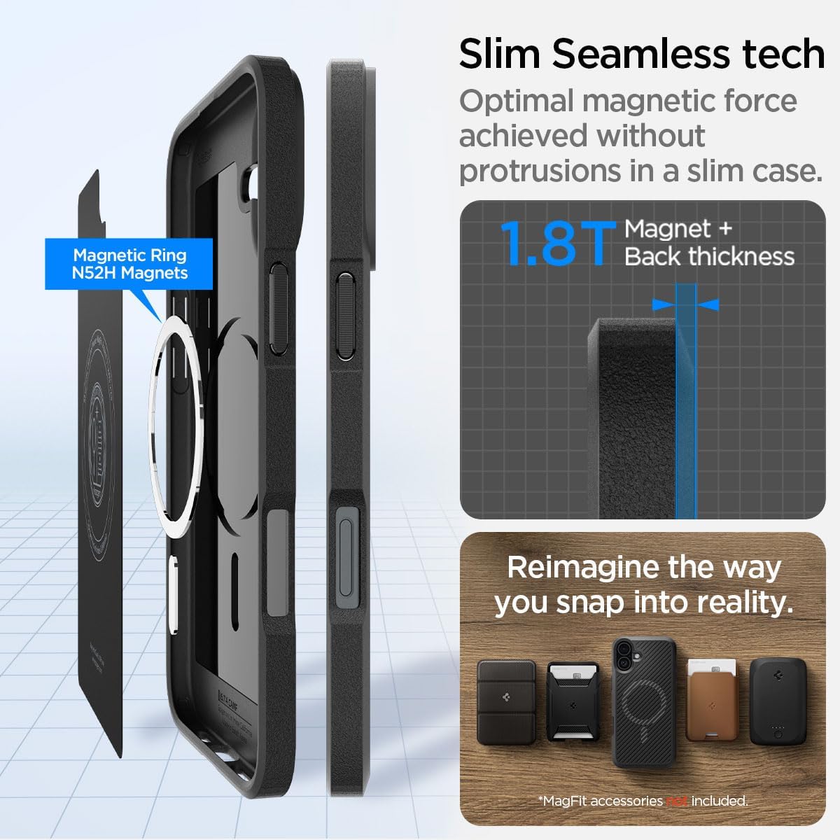 Spigen Core Armor MagFit Designed for iPhone 6.1" Case [Military-Grade Protection] Compatible with MagSafe - Matte Black