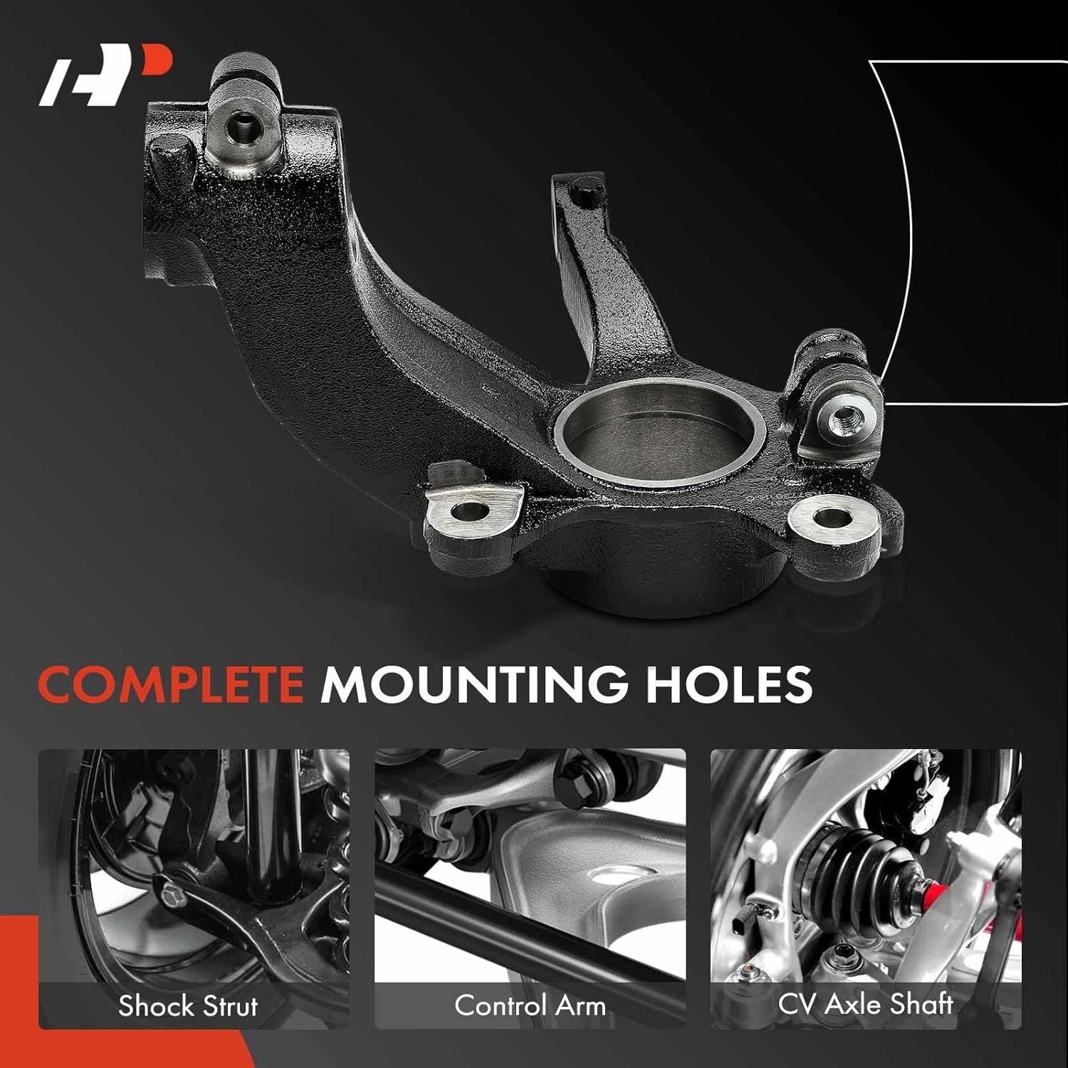 A-Premium Front Suspension Steering Knuckle Compatible with Volvo XC60 2010-2017, XC70 2008-2016, V60 2015-2017, S60 Cross Country 2016-2018, V60 Cross Country 2015-2018, Right Passenger Side