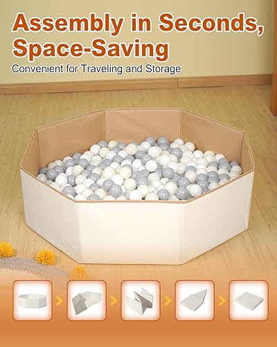 Miniatura 6 de Pelotas plegables para niños y mascotas, versátil piscina para niños y gatos, perfecto para niñas y niños, para interiores y exteriores, fácil de