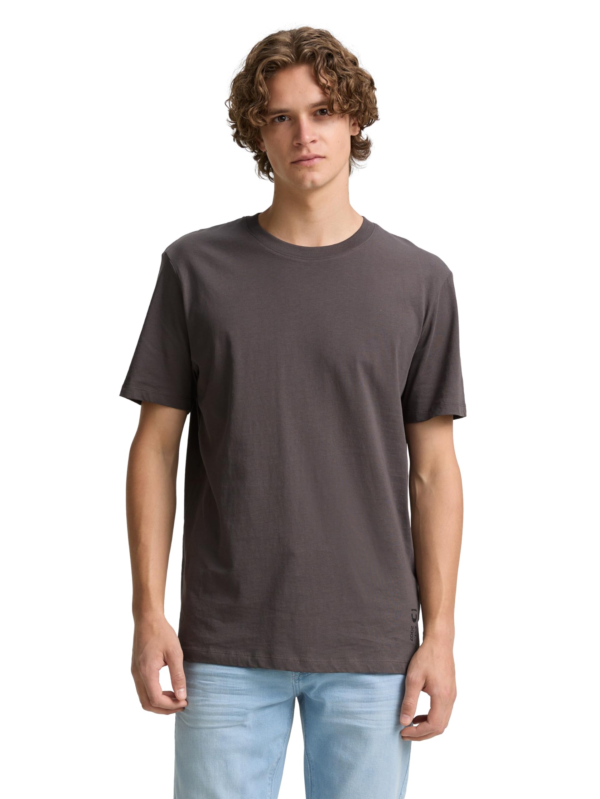 TOM TAILOR Denim Men's T-Shirt, 11587 - Pavement Grey, XL