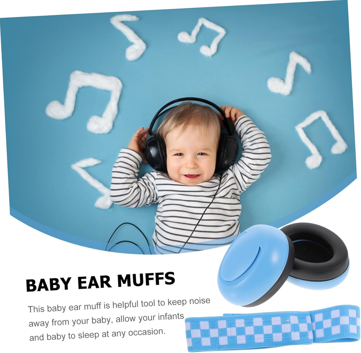 Abaodam 2sets Ear Protection Earmuffs for Boy Girl Lightweight and Portable for Air Travel Concerts and Reducing Loud Sounds Blue
