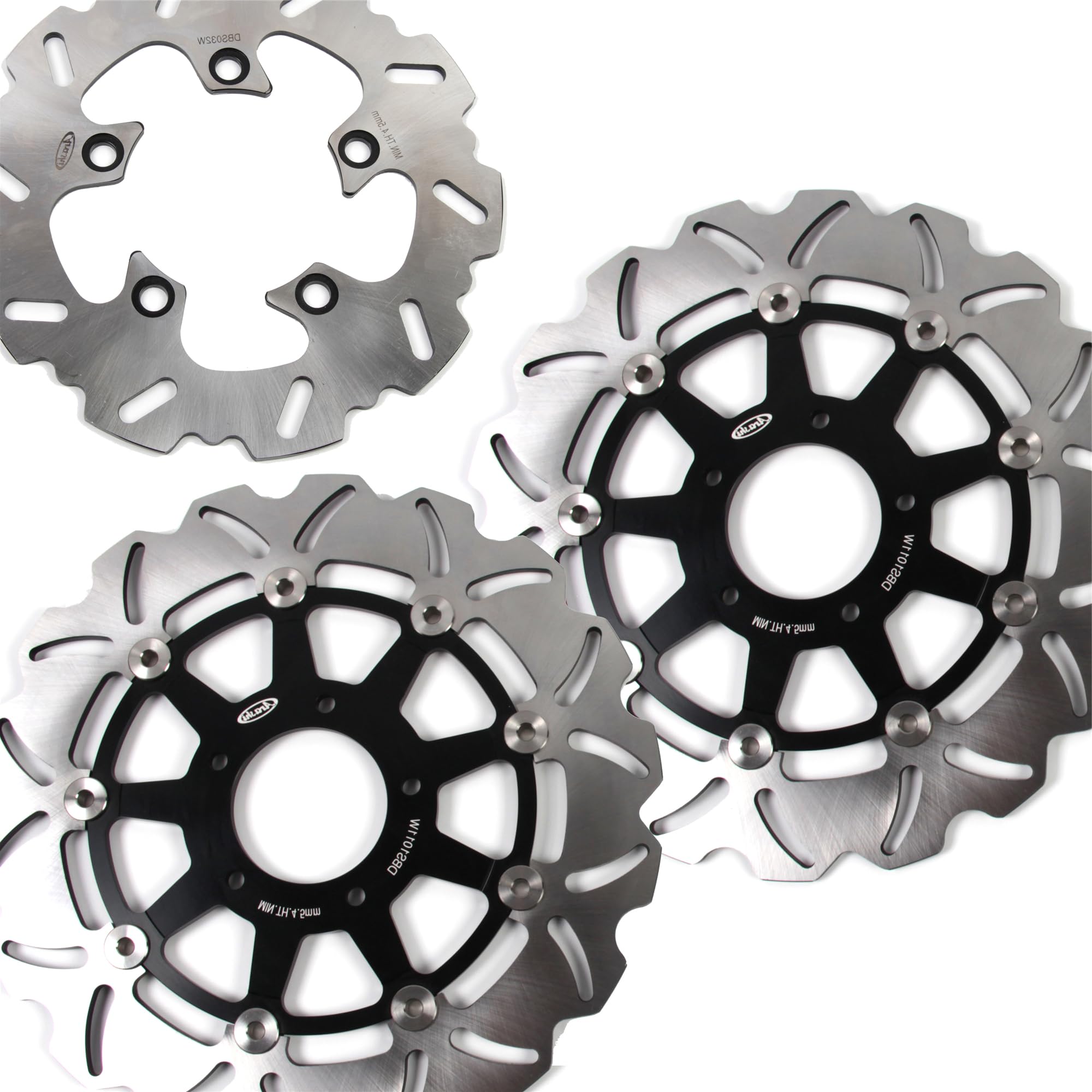 Vordere und hintere Bremsscheiben Rotoren für Suzuki SV1000S 2003-2007 Zubehör für Motorräder SV 1000 S SV1000 1000S Schwarz 2004 2005 2006