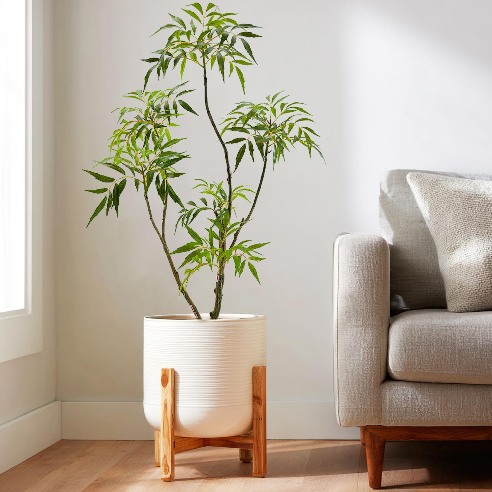Amazon.com: VIGGDA 4ft Artificial Mahonia Fortunei Tree with White