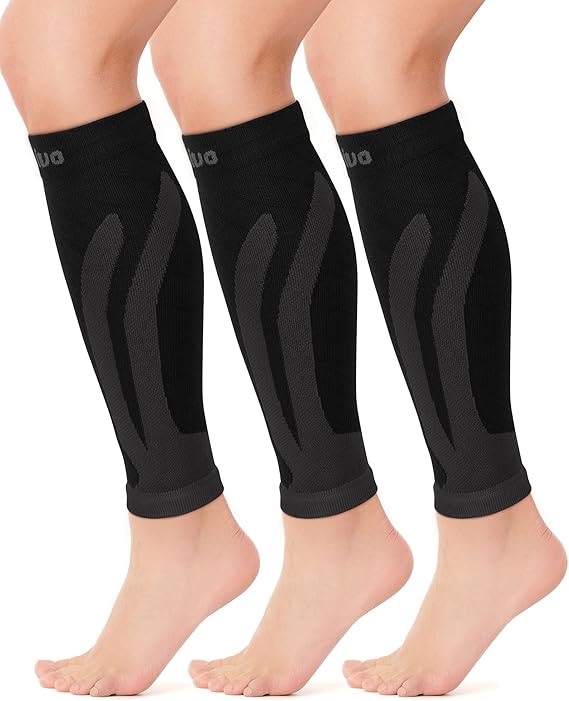 CAMBIVO 3 Pairs Calf Compression Sleeves for Women and Men, Leg Compression Sleeves for Running