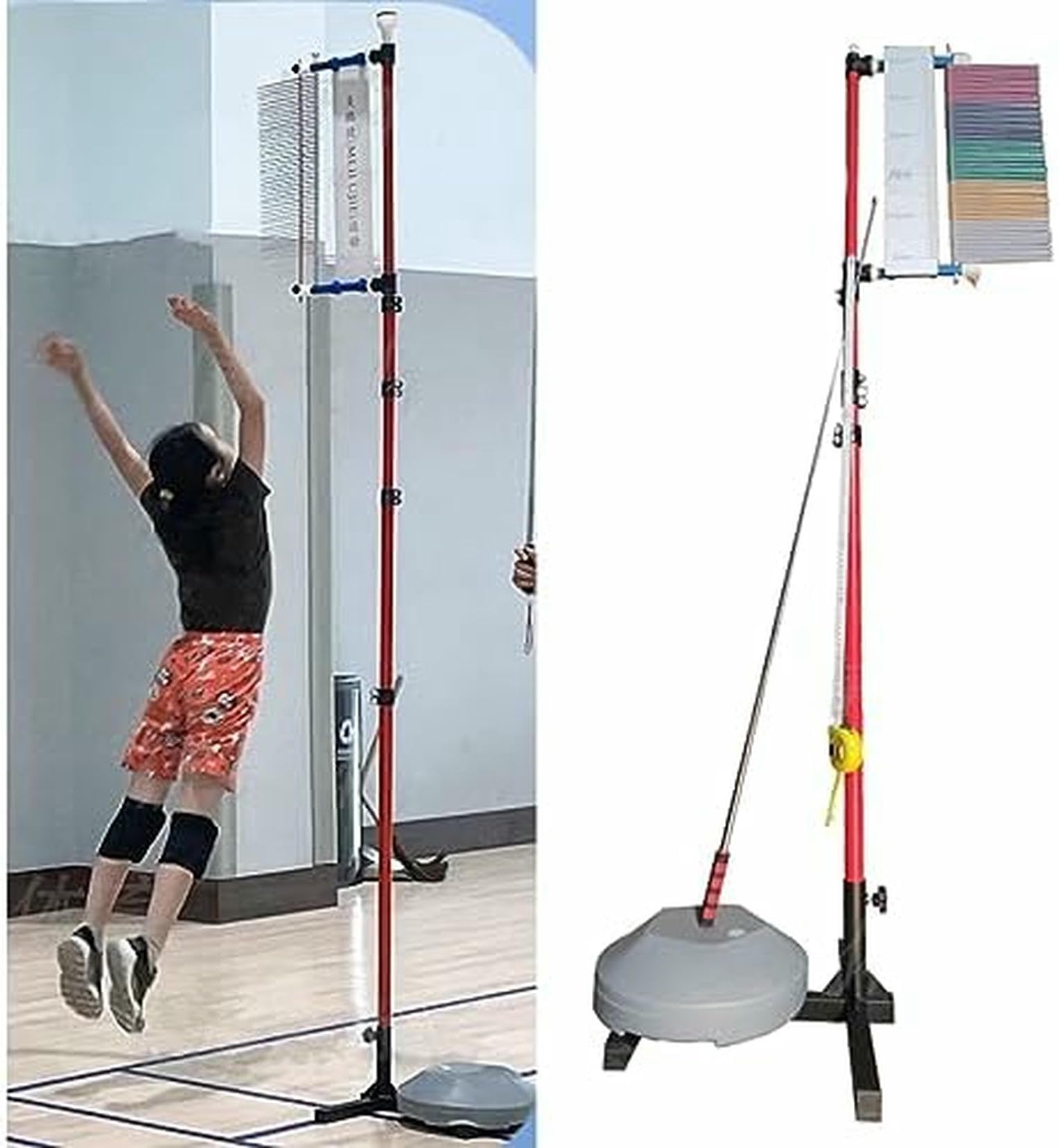 Testeur de saut vertical ajustable de 1,2 m à 3,5 m avec barre de redémarrage