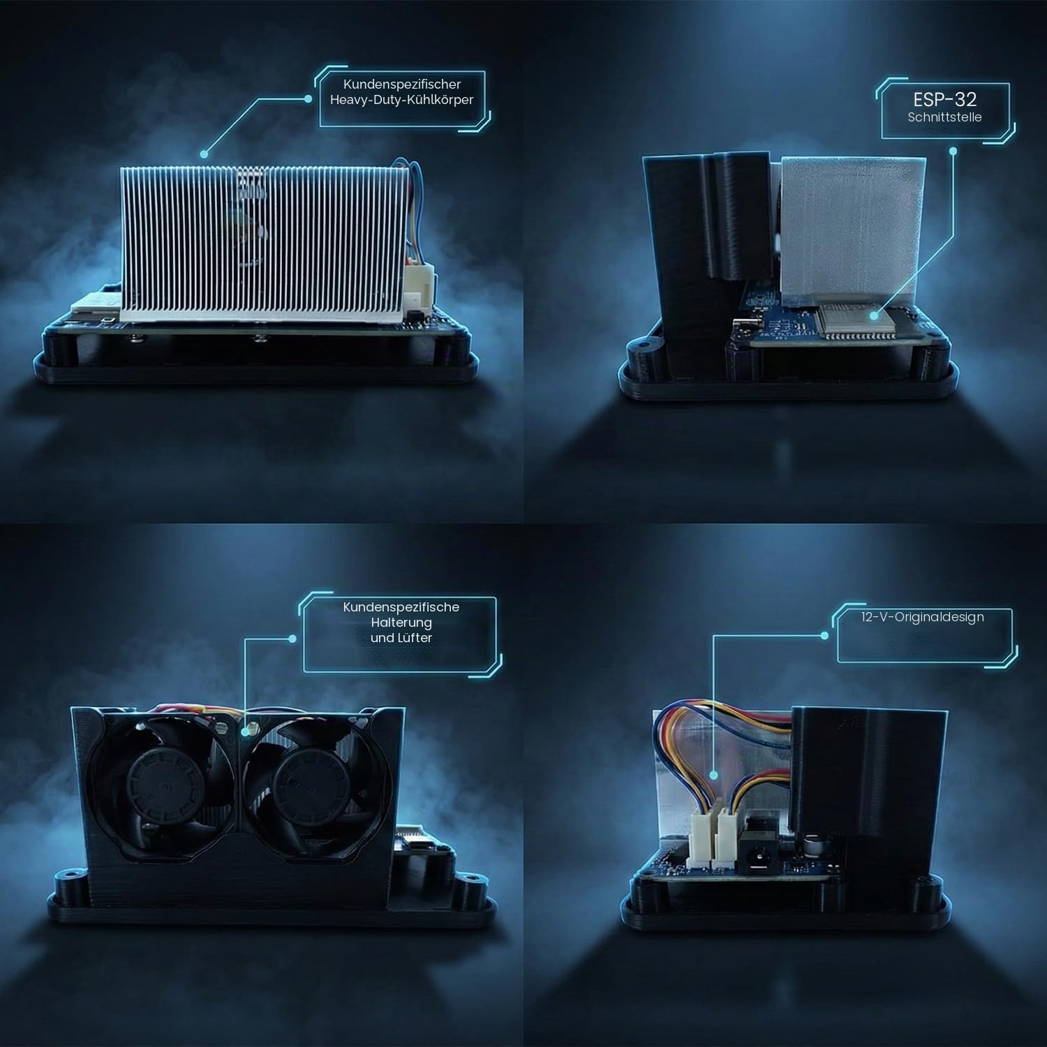 Bitforge Nano Bitcoin-Miner mit Zwei BM1370 ASICs, 2,5 TH/s Hashrate | Open-Source-Design, 12 V, sparsame ASIC-Chips, einstellbare Leistung, eigenständige Websteuerung, Multi-Region-Netzteil