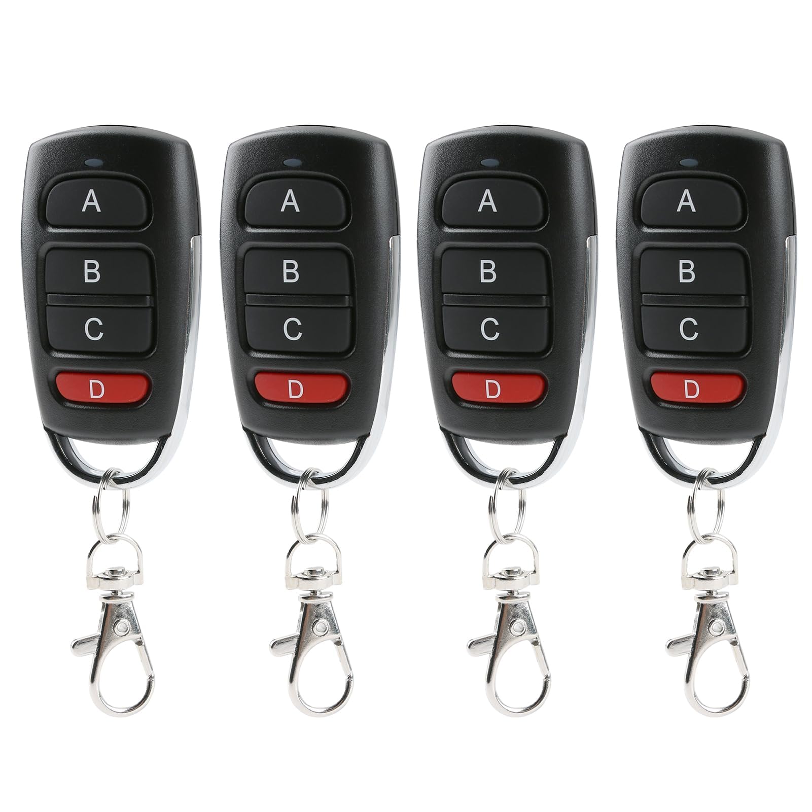 Telecomando Cancello Universale 433 MHz 4 Pezzi Duplicatore Chiave per Garage Cancelli