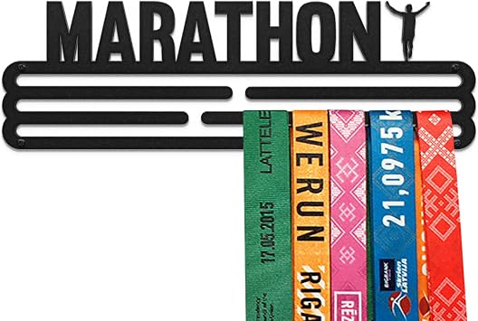 Marathon Sports Medal Hanger Display | Steel Holder Rack | Wall Mount Frame