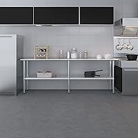 Vista 176 de Mesa de trabajo de acero inoxidable, mesa de metal