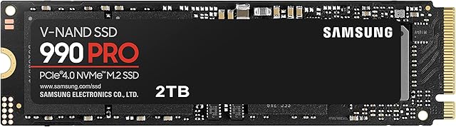 Samsung 990 PRO 2TB PCIe 4.0 (up to 7450 MB/s) NVMe M.2 (2280) Internal Solid State Drive (SSD) (MZ-V9P2T0BW)