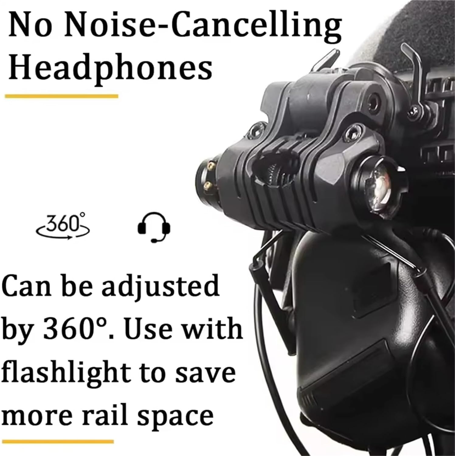 Tactical Helmet with Headset and Cover Set 6in1 Upgraded Adjustable Gear for Airsoft Cosplay and Training