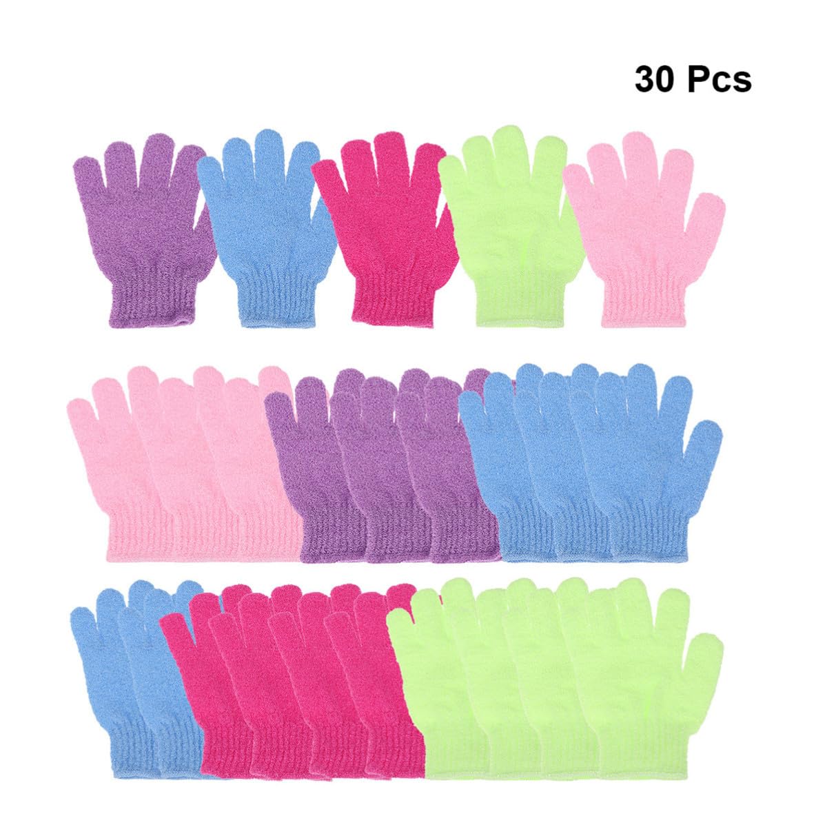 BESPORTBLE 90 Stück Fünf Finger Duschhandschuhe aus Nylon zum Peeling