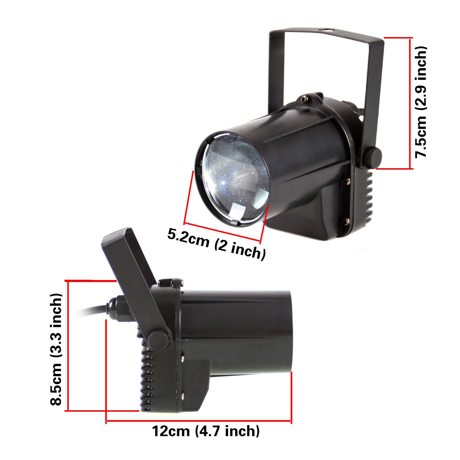 Tsss 3w Led Spotlight Projector Lighting Mounted Pinspot Stage
