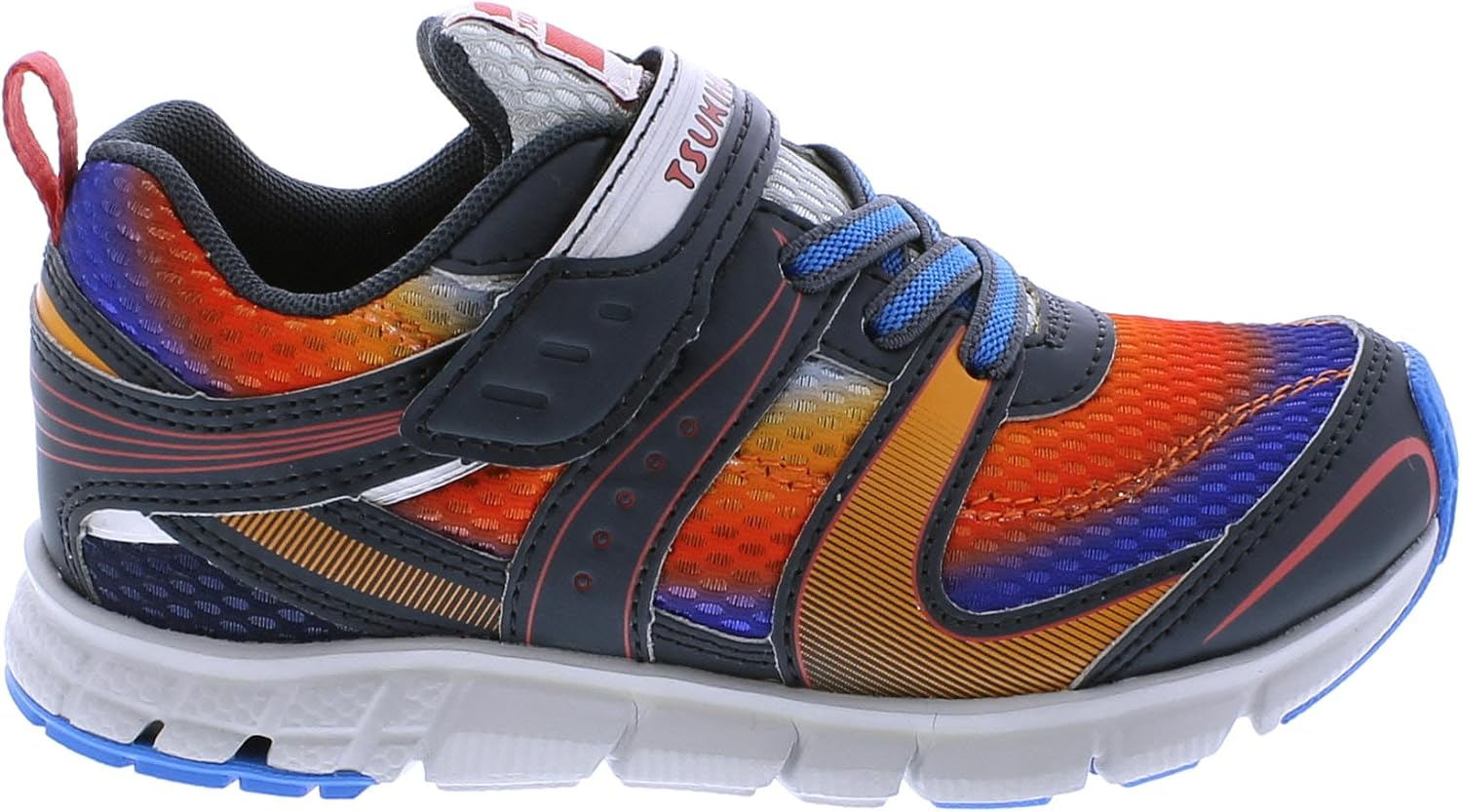 TSUKIHOSHI Velocity Kids Shoes - Strap-Closure Machine-Washable Kids Sneakers with Wide Toe Box and Slip-Resistant, Non-Marking Outsoles, Ages 4-12
