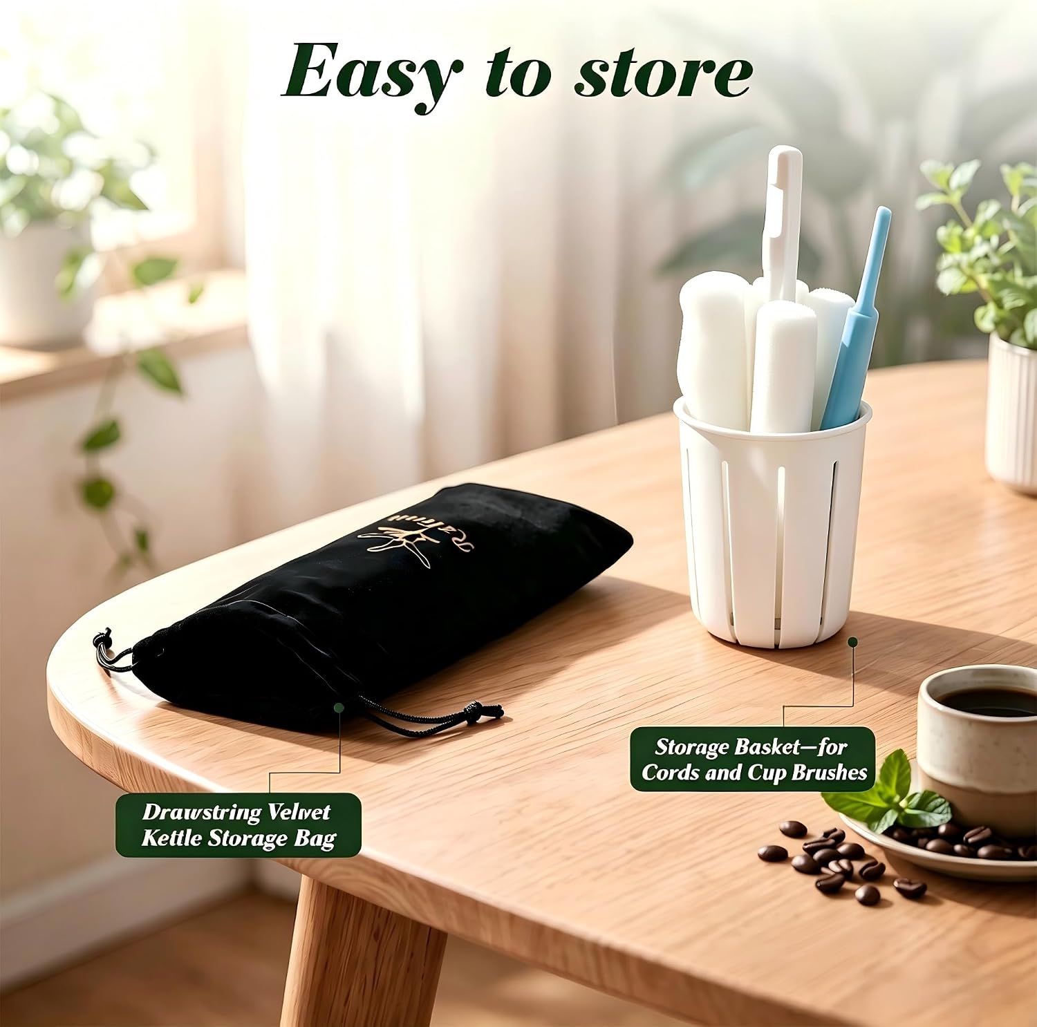 Portable Travel Small Electric Kettle(120V), 450ml, 316 Stainless Steel