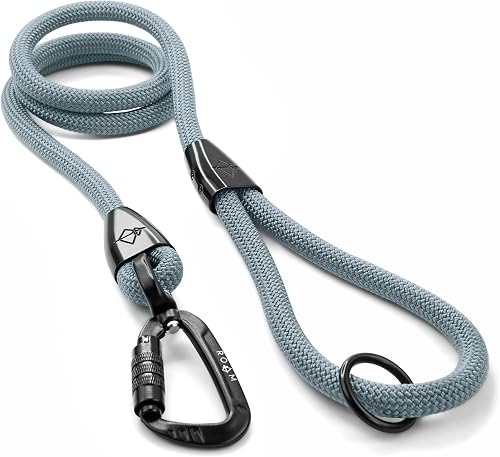 MADE TO ROAM Premium Explorer Leash - Climbing Rope Leash with Autolocking Aviation Aluminum Carabiner - Virginia Mountains, 6ft