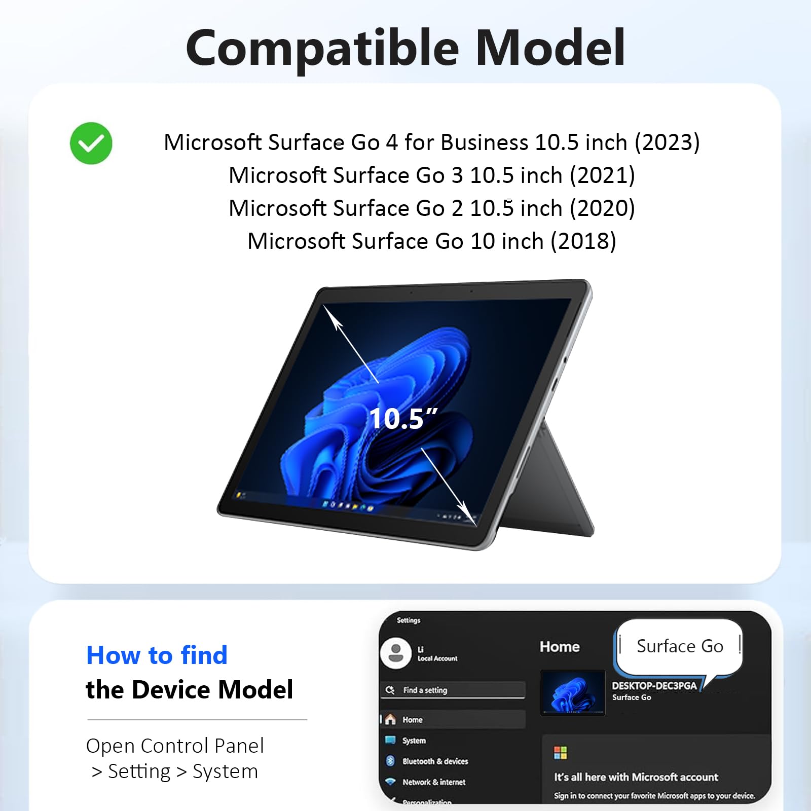 ZenRich Zenrich Coque pour Surface Go 3 2021, Surface Go 2 2020, Surface Go 2018 avec porte-stylo et porte-stylet - Robuste et résistant aux chocs - Avec poignée et bandoulière - Rouge