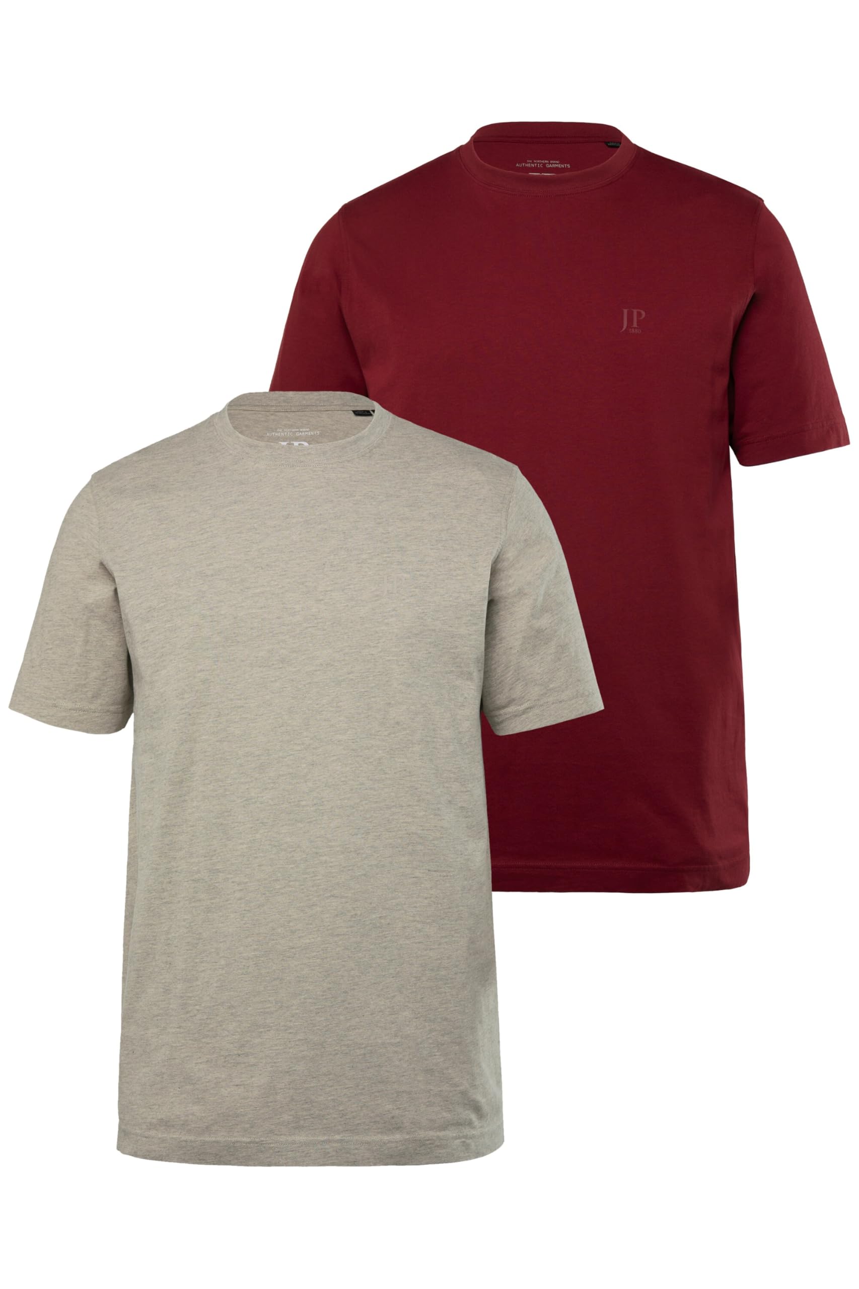 JP 1880 Herren Bis 8XL, T-Shirt im Doppelpack, Basic-Shirt aus Reiner Jerseyqualität, Rundhals, Bequeme Passform T-Shirt (2er Pack)