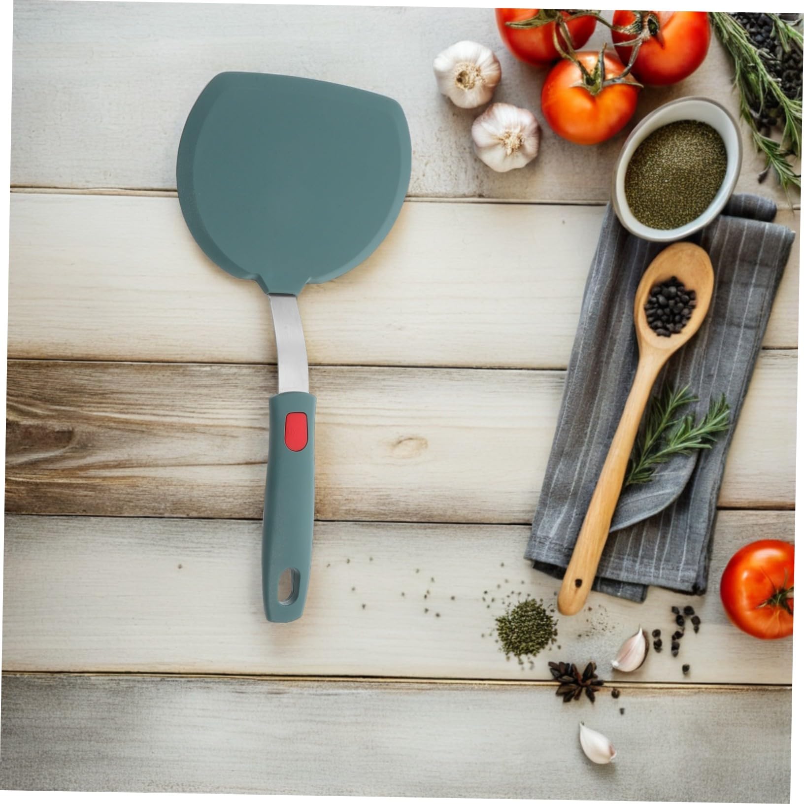 ABOOFAN 4 Pièces Spatule en silicone spatule aux oeufs frits Gel de silice Vert foncé