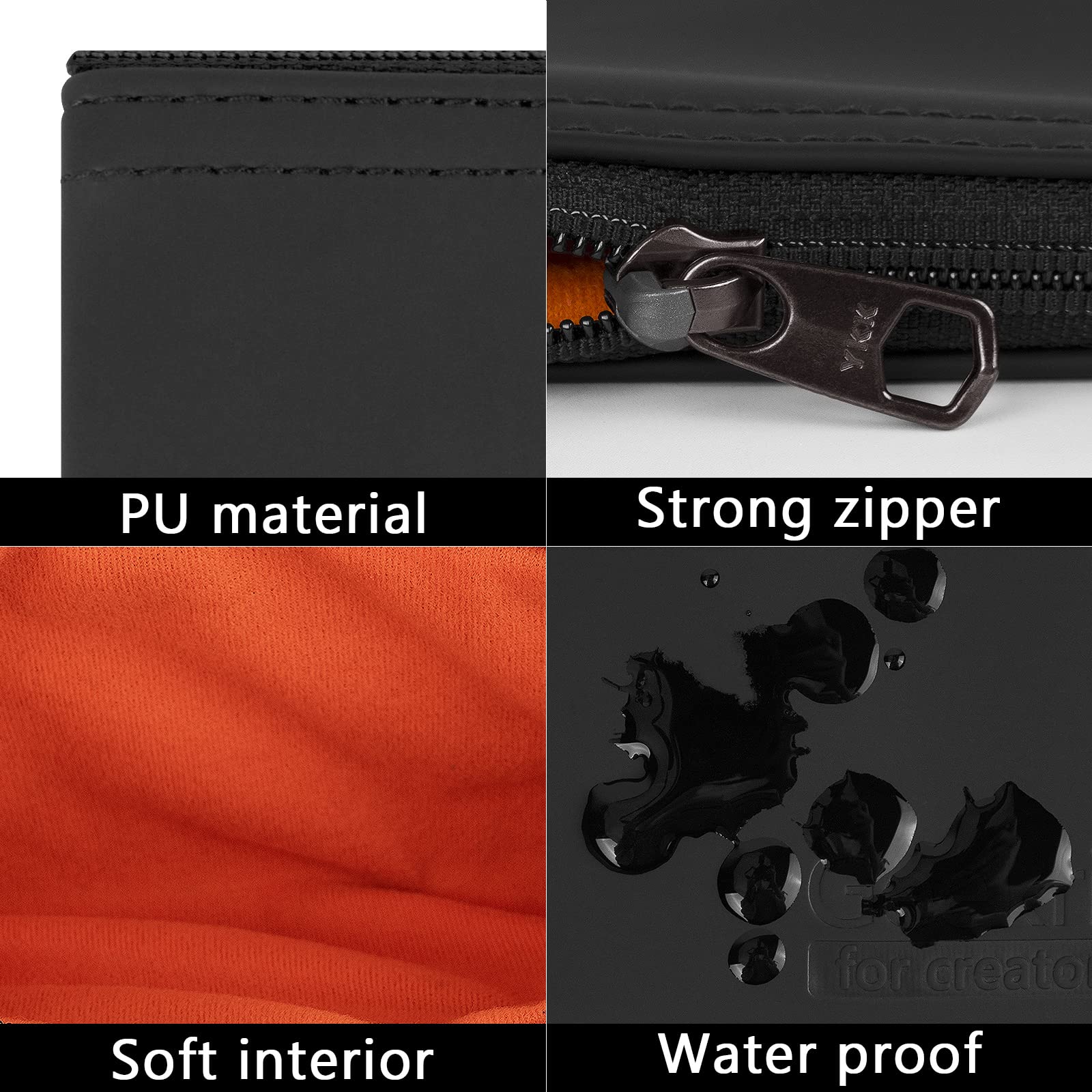 Geekria for Creators Lot de 3 Pochettes zippées pour Microphone Compatible avec Audio-Technica AT2005USB, ATR2100x-USB, AT2010, Shure SM57, SM58, SM48, AKG D5 Sac de Protection de Voyage (Taille S)