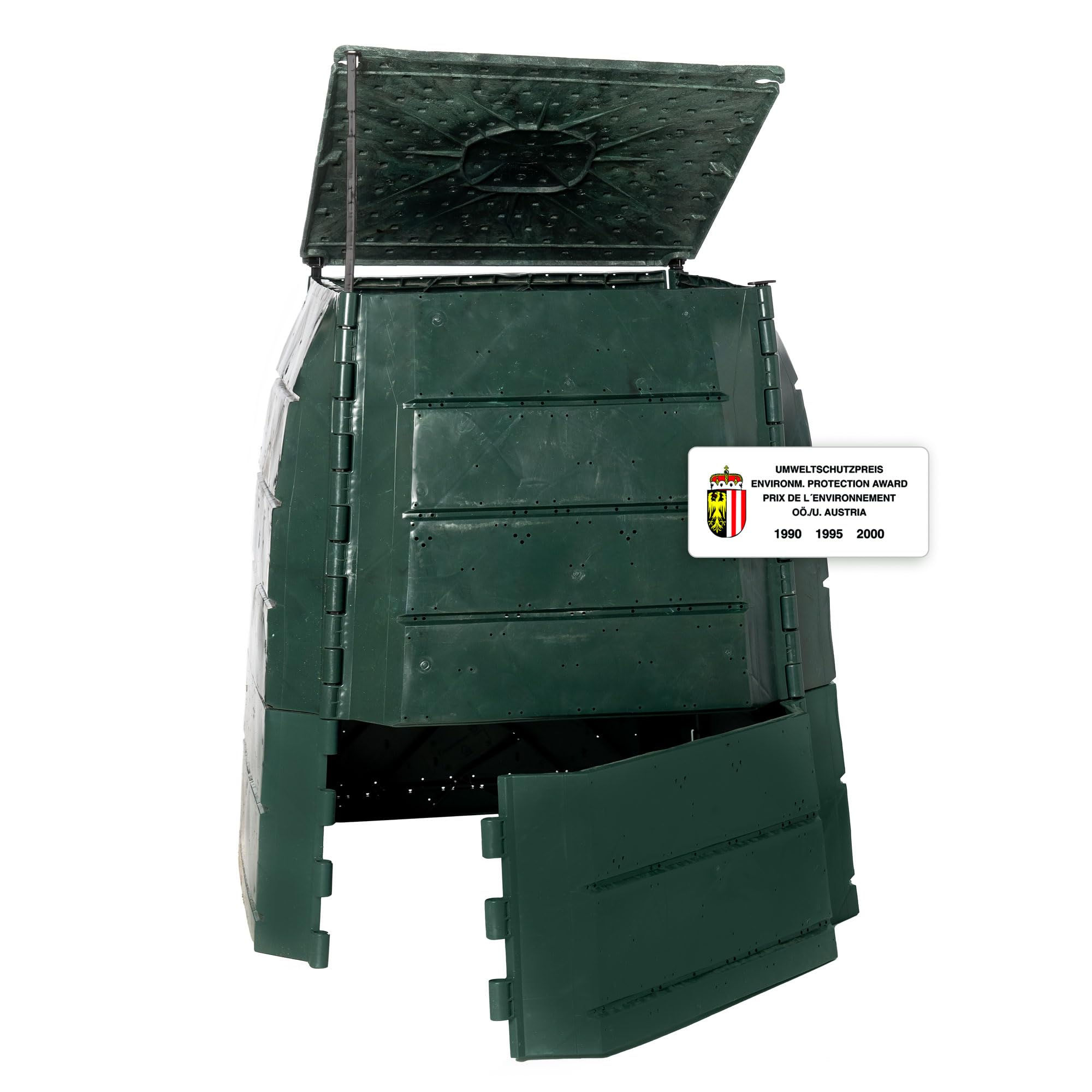 Thermokomposter 340L Komposter Garten – UV-beständig, wetterfest & stabil – Schnellkomposter mit Belüftungssystem für effiziente Kompostierung – Easy-Lock Montage ohne Werkzeug – Made in Österreich
