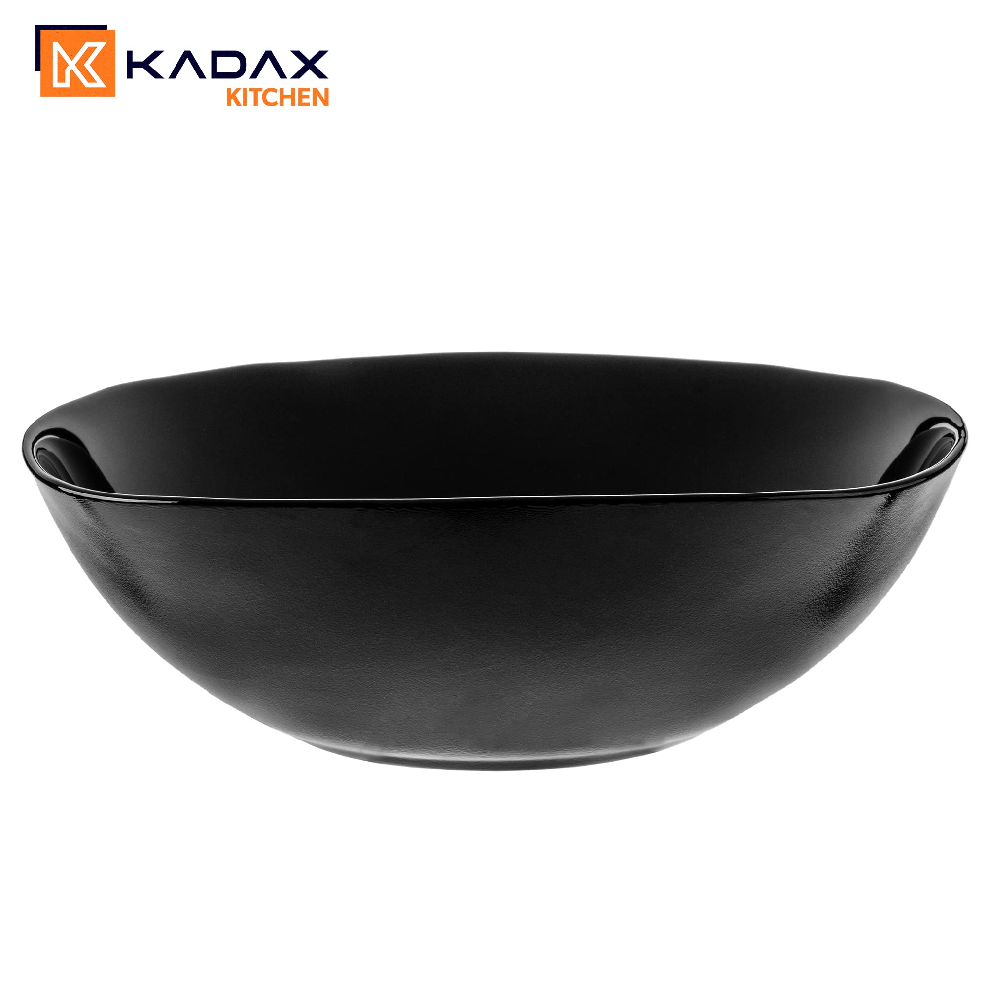 KADAX Set di stoviglie per 6 persone, 18 pezzi, servizio da tavola con piatto fondo, piatto da dessert e piatti piani, stoviglie, set di piatti (nero)