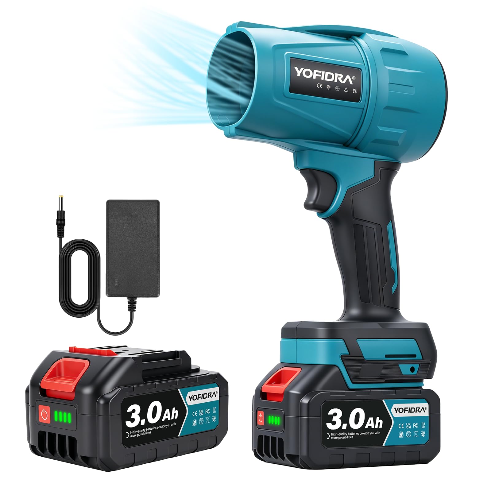 Amazon.co.jp: YOFIDRA ブロワー 洗車 強力【最強160m/s超爆風】充電式