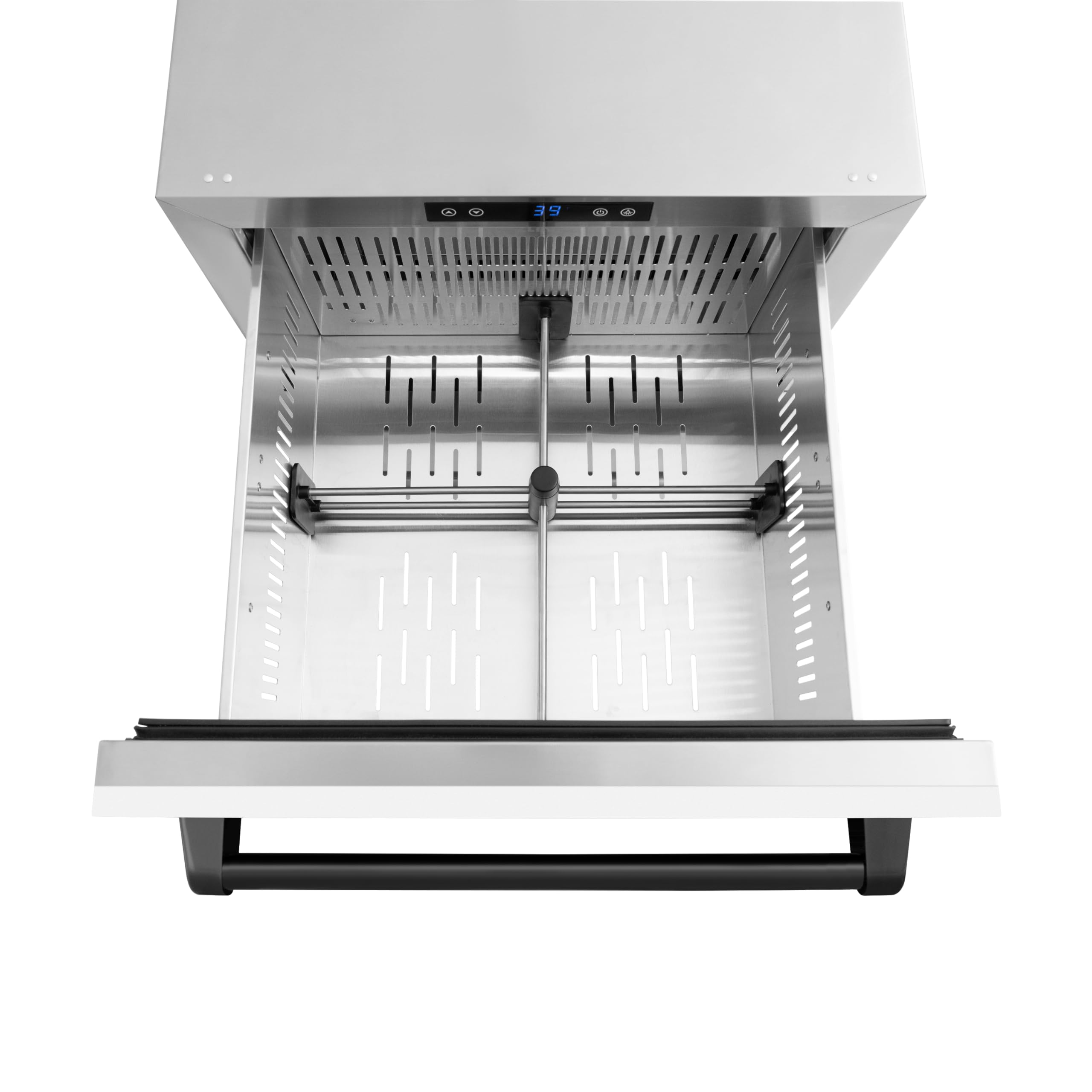 ZLINE Autograph Edition 24 In. Touchstone 168 Can Outdoor-Rated Dual Refrigerator Drawer With White Matte Doors And Matte Black Handles (Rdsoz-Wm-24-Mb) on Fridge.com - View 2