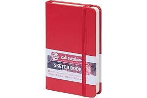 Talens Sketchbook Red 9x14 cm, 140 Grams