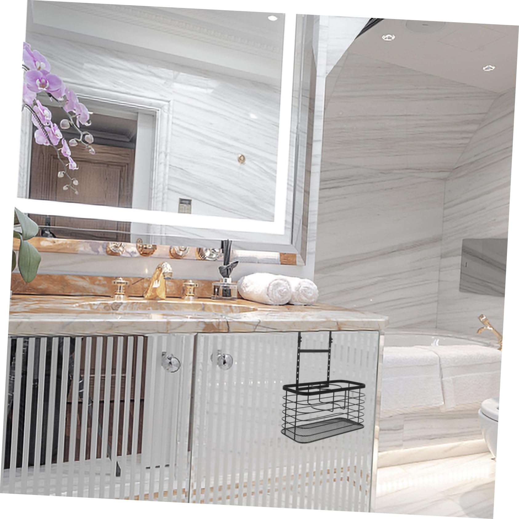 Ciieeo Soporte para Secador De Pelo Negro Estante De Almacenamiento para Secador De Pelo Doméstico Organizador De Baño para Herramientas De Peinado para Baño