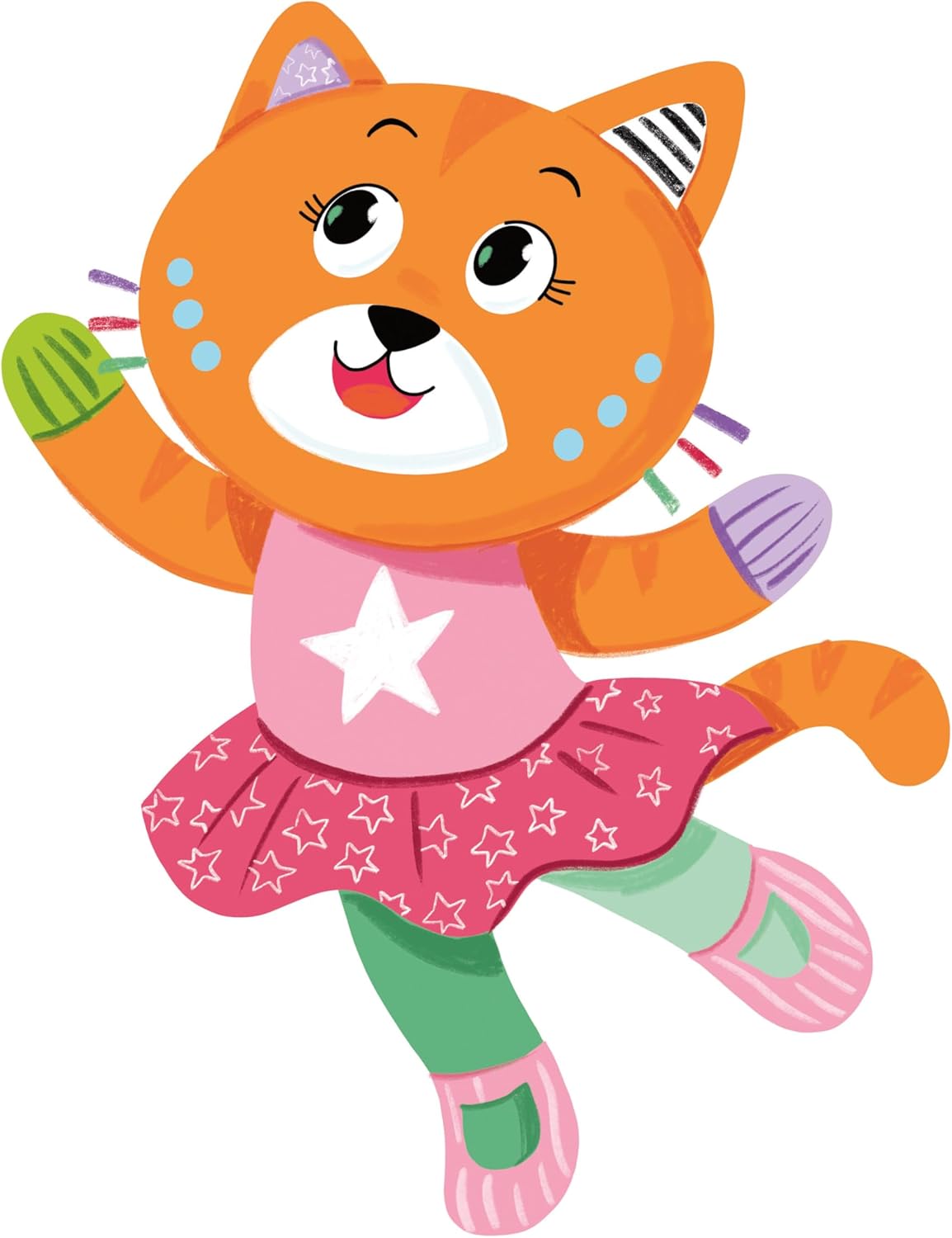 Clementoni - Baby for You Cat Katy The Kitty Plush Toy, Early Childhood Toy, First Activity Toy, Machine Washable Newborn Toy, 0-36 Months, Multicoloured, 17908