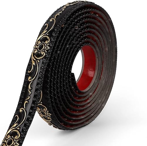 SUJIAMEI Moldura flexible autoadhesiva de 16.4 pies, moldura de corona para despegar y pegar, moldura de techo, moldura de pared para gabinetemarco