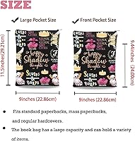 Vista 2 de Funda de libro de regalo inspirada en novela de fantasía para amantes de los libros, protector de libro de regalo con cremallera (Happy Shadow)