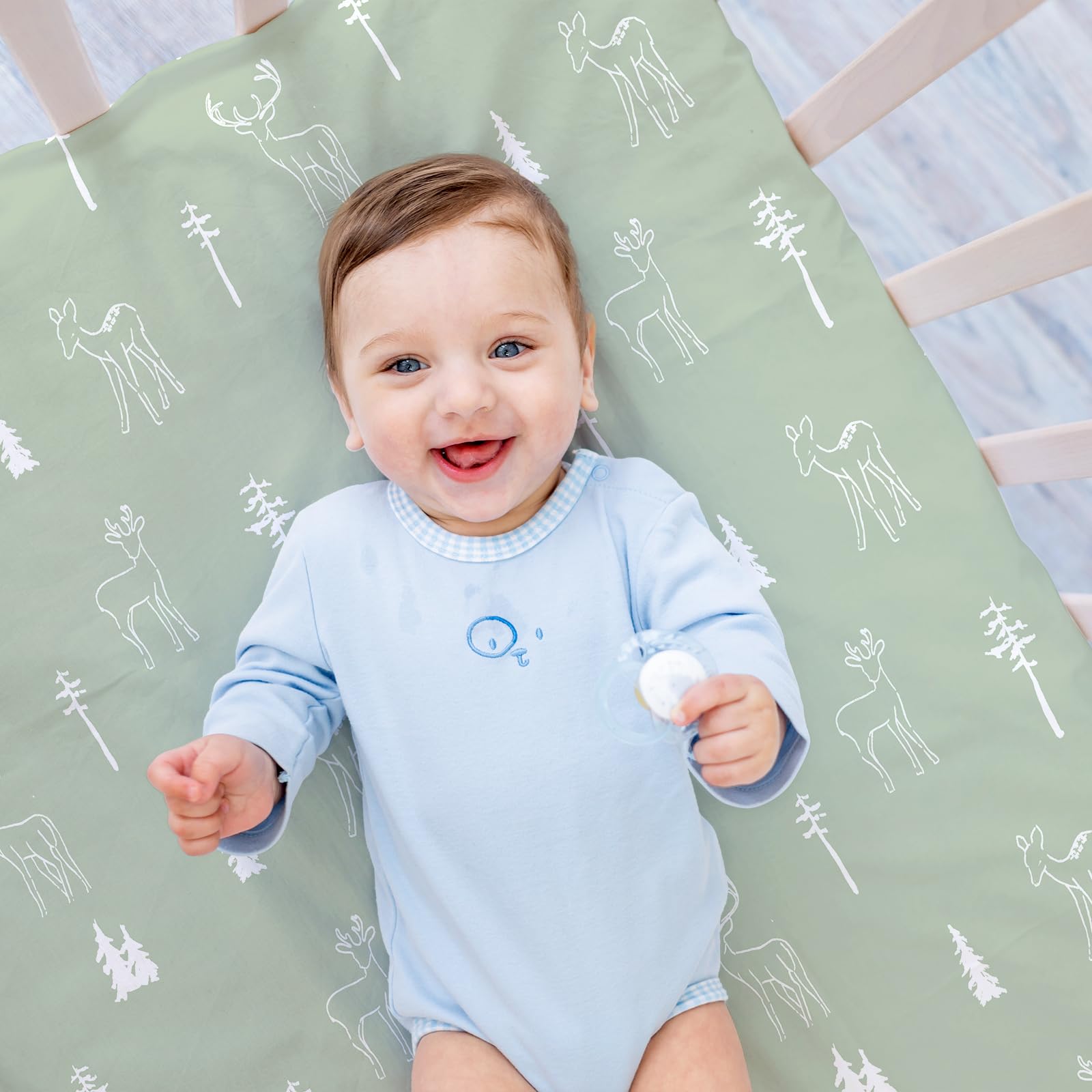 Lenzuola Per Lettino 120x60cm - 2 Pezzi In Microfibra, Angoli Elasticizzati, Tema Balene - Foto 7