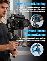 Vista 4 de Estabilizador de cardán para cámara FeiyuTech SCORP-C2 con seguimiento AI, carga útil de 7.72 lb, disparo vertical rápido, control Bluetooth, mango