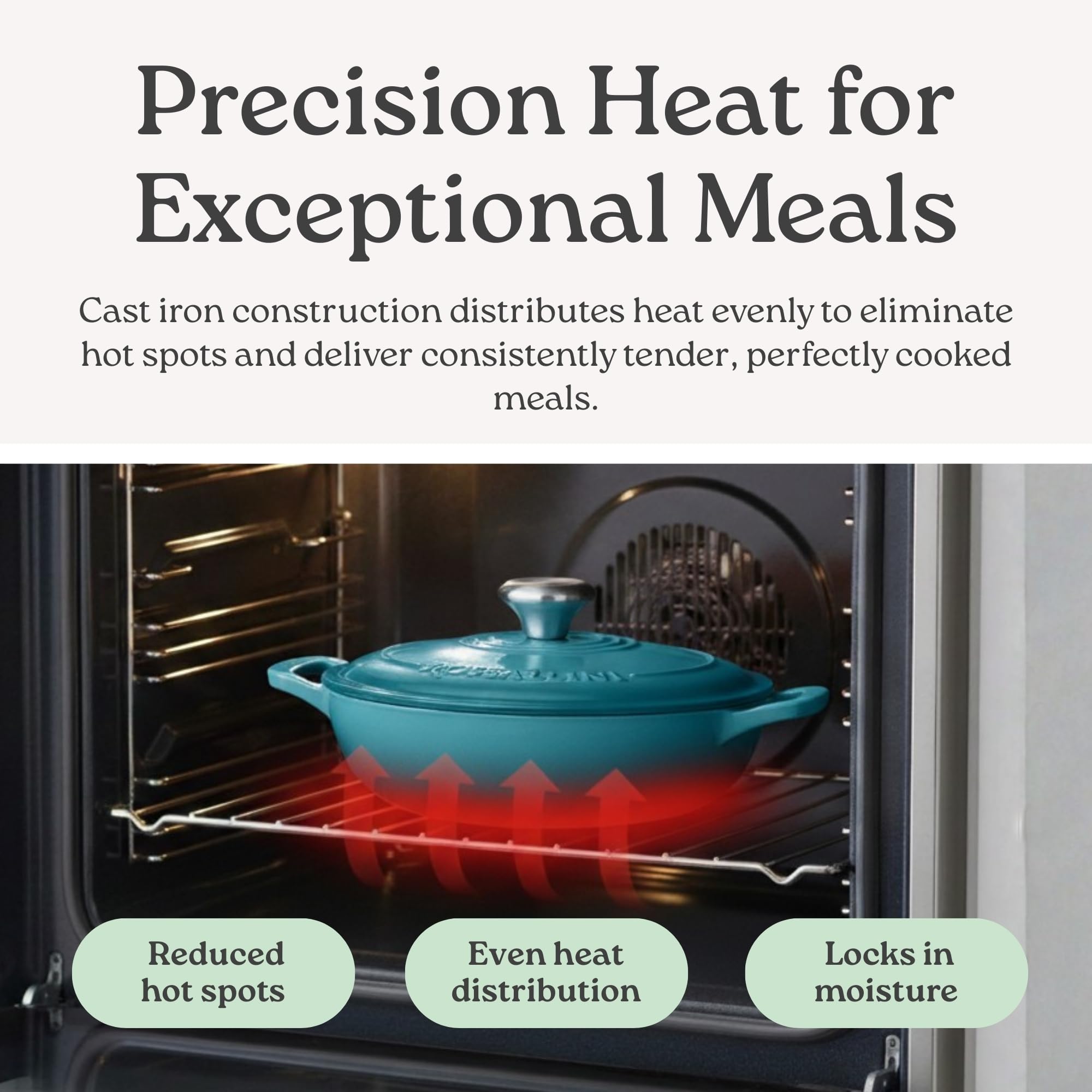 Rossallini Enameled Cast Iron Braiser Pan - 1.5 Qt -5 Rossallini Enameled Cast Iron Braiser Pan - 1.5 Qt -5
